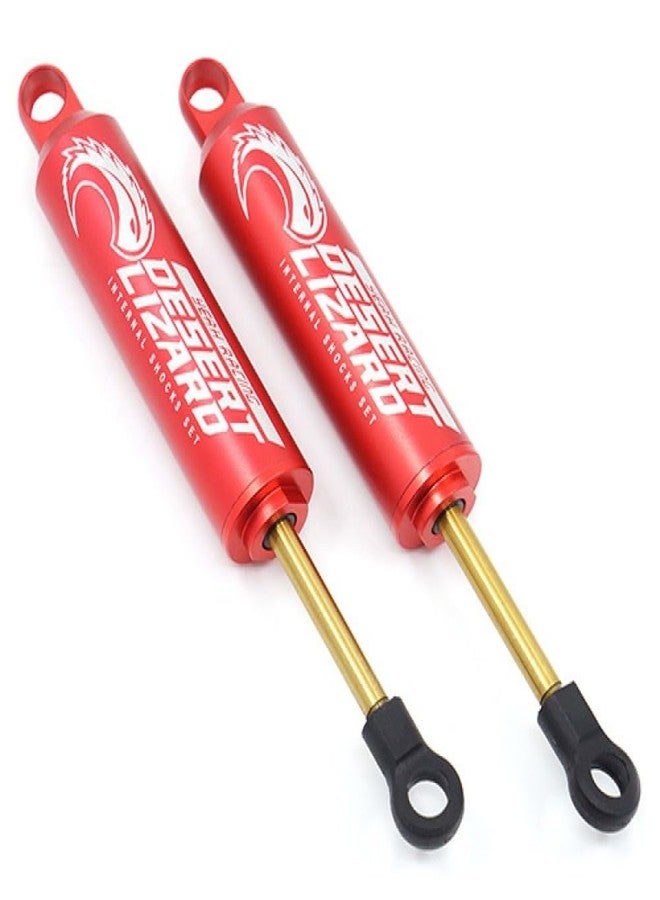 Yeah Racing 100mm Desert Lizard Two Stage Internal Shock Pair Red for Crawler - Image 1